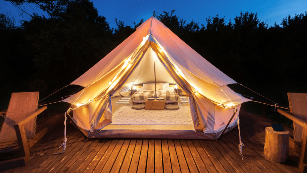 Some hostels offer glamping experiences